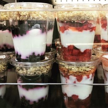 Bexley City Schools (OH) offer grab and go oatmeal, yogurt and fruit parfaits as part of their breakfast program.